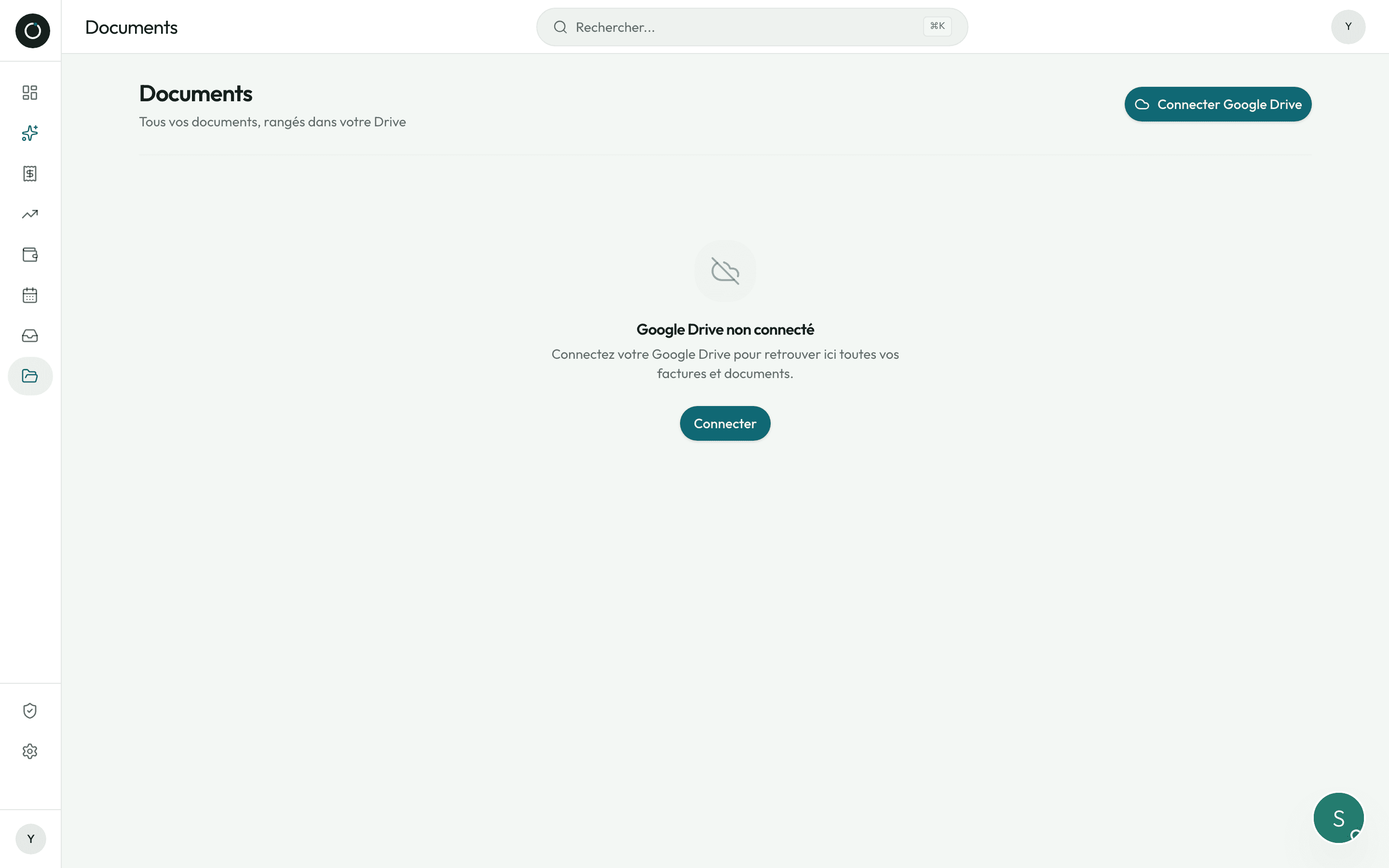 La page Documents