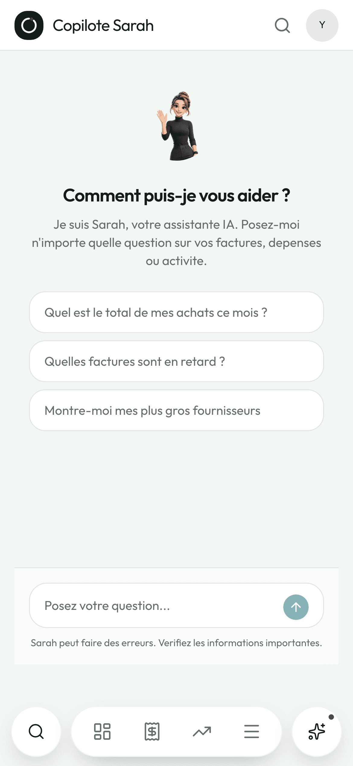 Le copilote Sarah